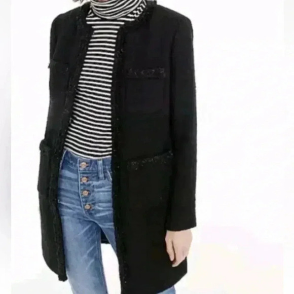 J.crew tweed wool blend lady coat 14